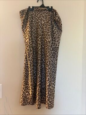Leopard Print slip skirt - Tan/Black